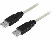 Kabel DELTACO USB 2.0 A-A 3m gr/svart
