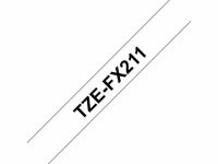 Tape BROTHER TZEFX211 6mm svart p vit