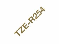 Tape BROTHER TZER254 24mm guld p vit
