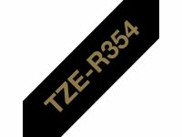 Tape BROTHER TZER354 24mm guld p svart