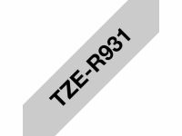 Tape BROTHER TZER931 12mm svart/silver