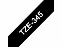 Tape BROTHER TZE345 18mm vit p svart