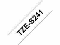 Tape BROTHER TZES241 18mm svart p vit
